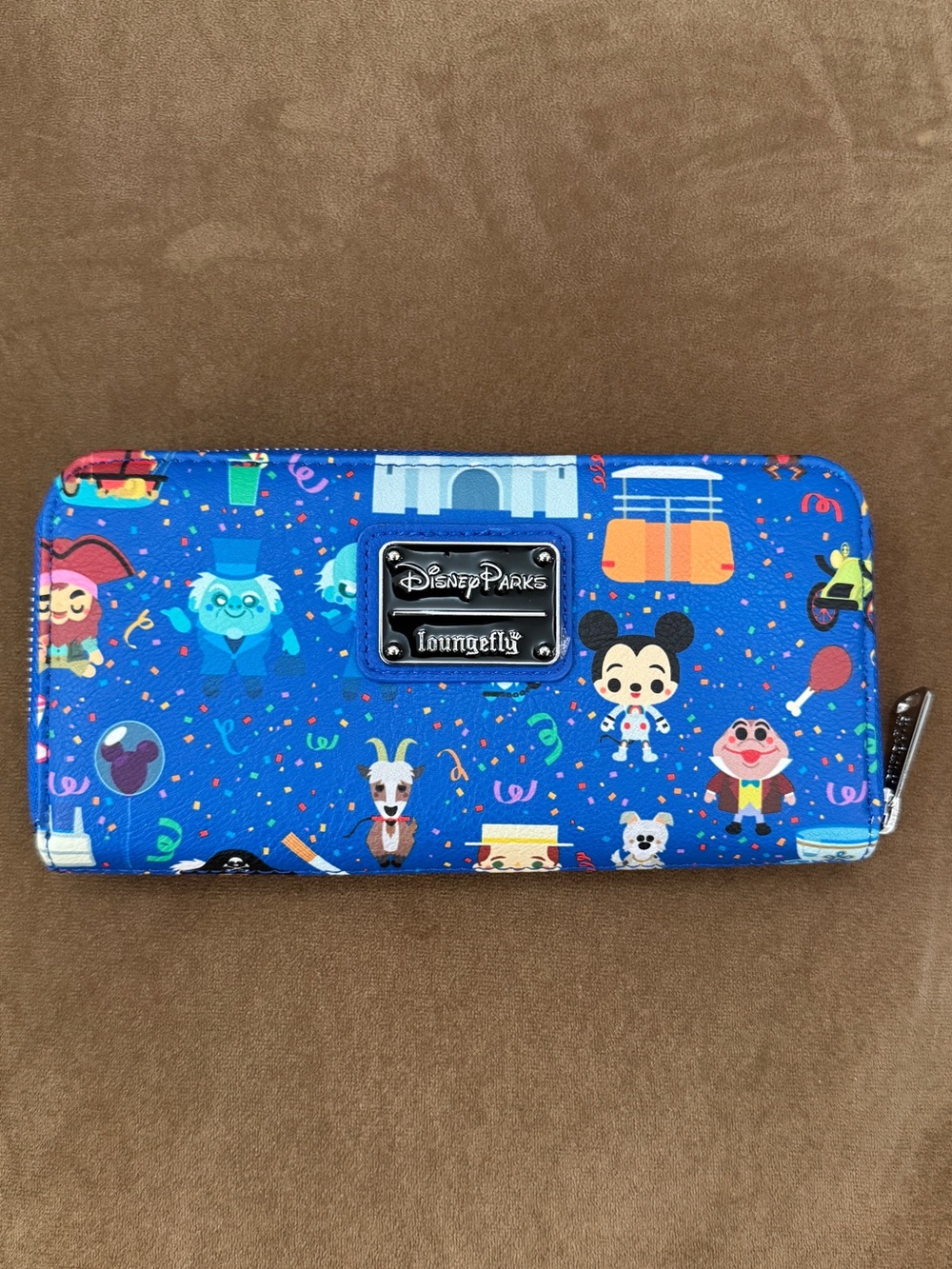 Loungefly Blue Disney Parks Character Zip Wallet